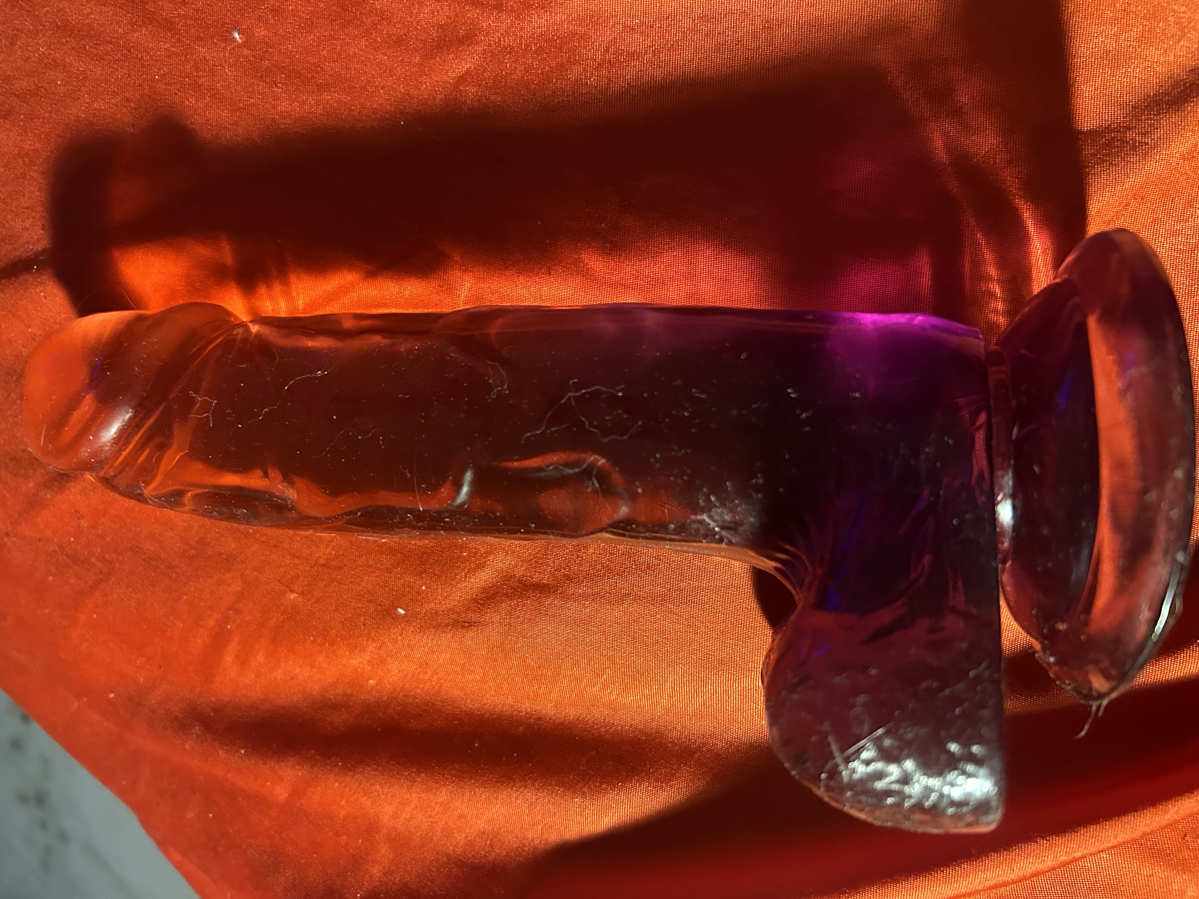 8” pink dildo used
