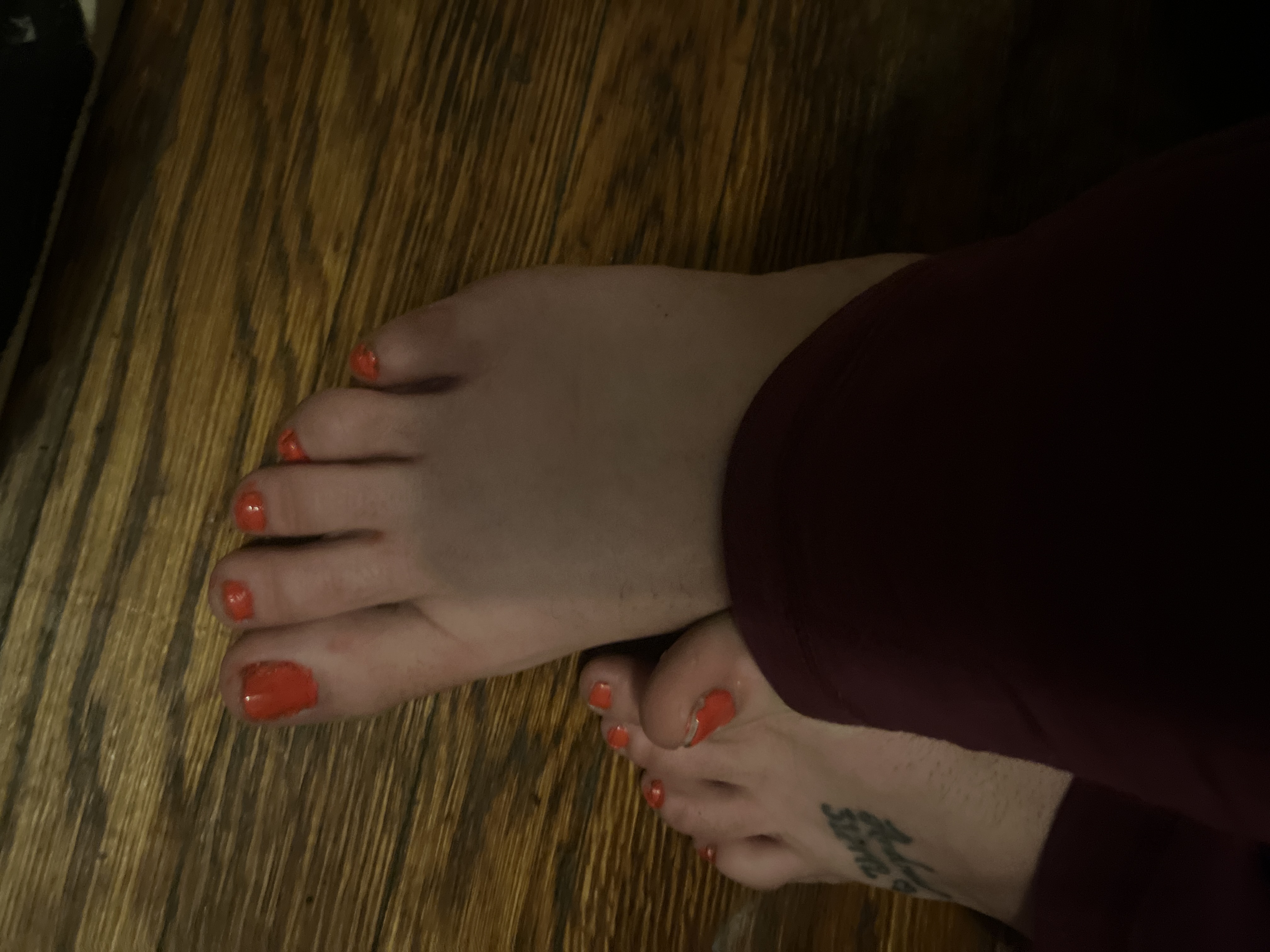 Used socks/1 foot picture